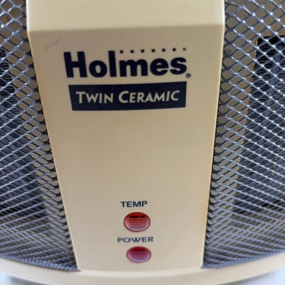 Holmes HCH4199 Twin Ceramic Space Heater Oscillating Tested Working